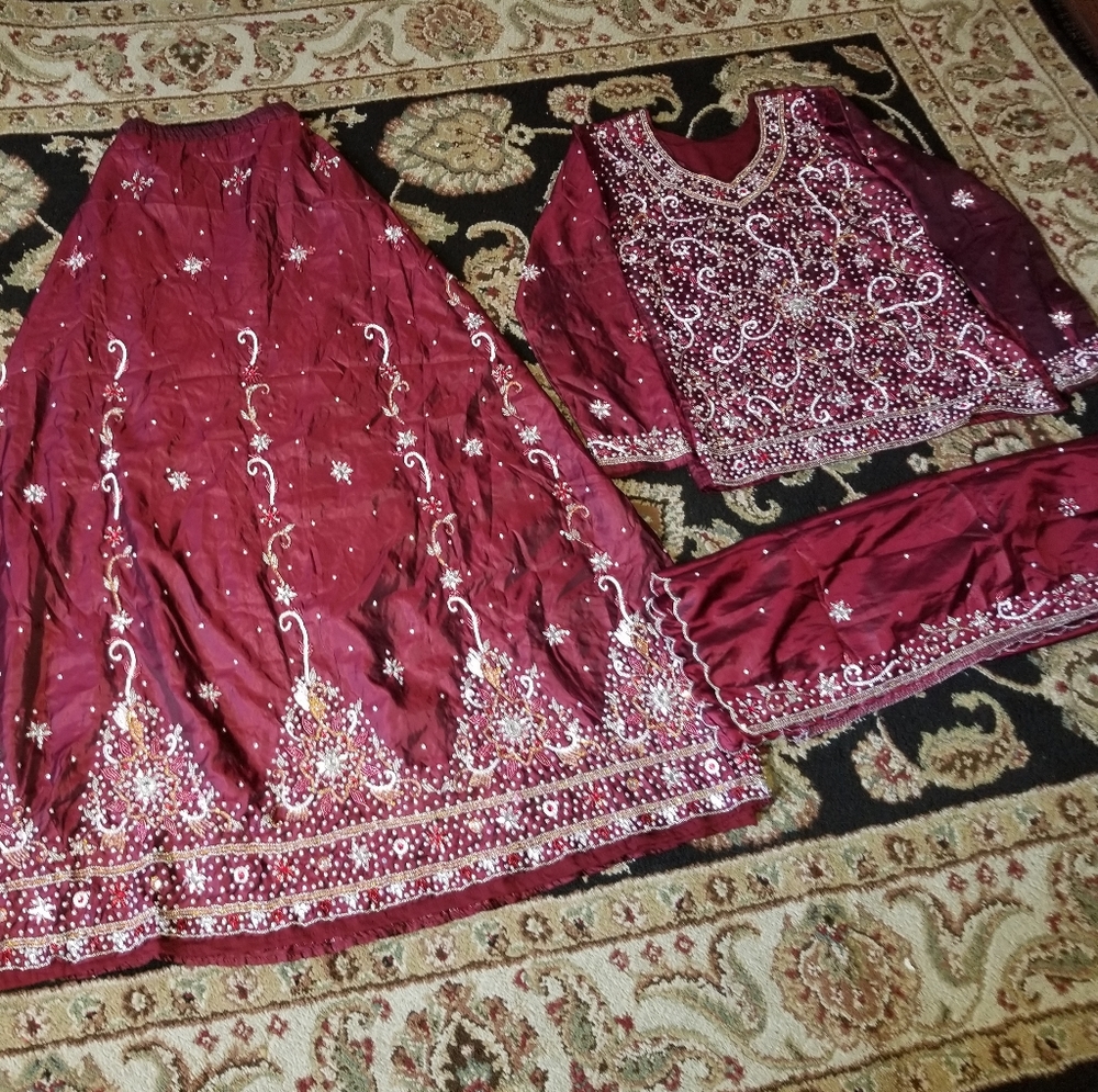 Indian Pakistani dress lehenga Sharara